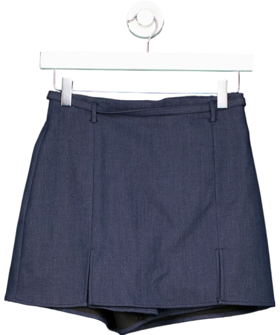 ZARA Blue Belted Skort UK XS