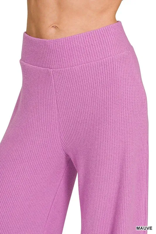 Zenana Rolled Sleeve Top and Pants Sweater Set