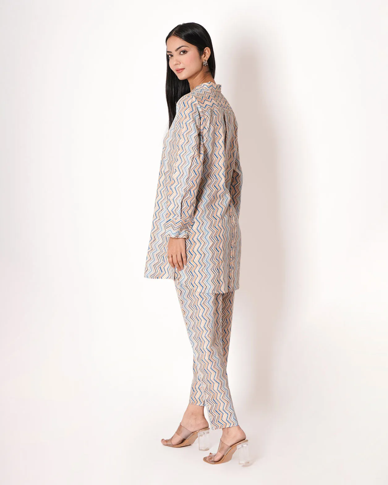 Zigzag Twist Printed Cotton Co-ord Set
