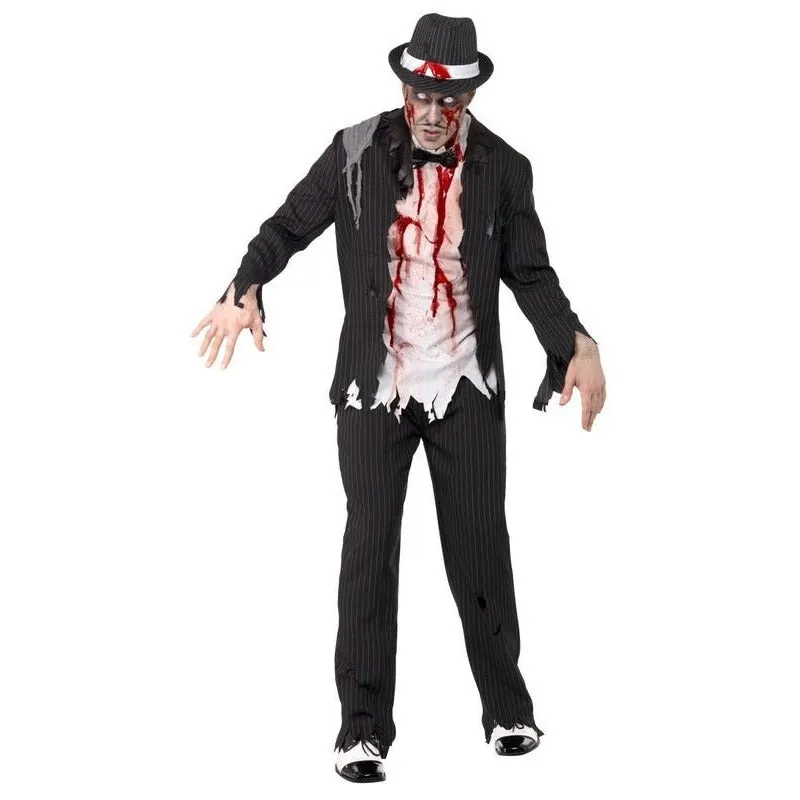 Zombie Gangster Costume, Black