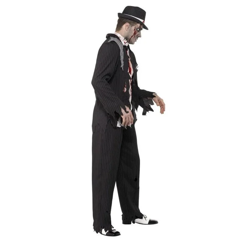 Zombie Gangster Costume, Black