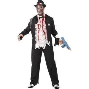 Zombie Gangster Costume, Black
